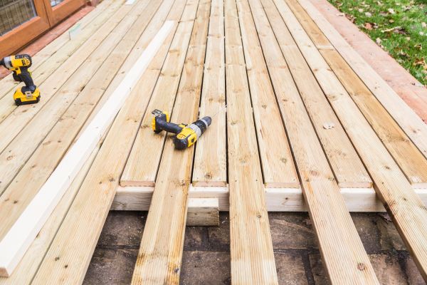 Cost of Damaged Deck Boards Repair in Brick