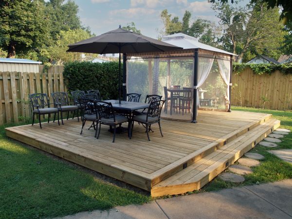 Cost of Backyard Deck Installation in Brick